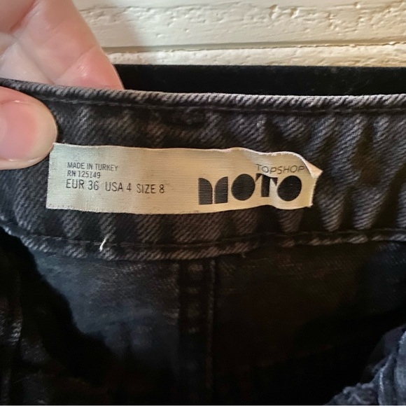 topshop | MOTO | Black Denim Mini Skirt - Picture 4 of 6